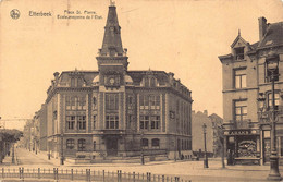 Carte Postale Ancienne Belgique - Etterbeek Place Saint Pierre Ecole Moyenne De L' Etat - Etterbeek