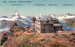 Gornergrat L'Hôtel Et Les Alpes 1911 Cervin Matterhorn Zermatt - Zermatt