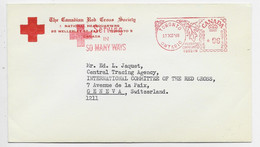 CANADA EMA 06C TORONTO 17.XII.1965 LETTRE COVER  CANADIAN  RED CROSS CROIX ROUGE TO GENEVE CICR - Briefe U. Dokumente