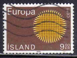 ISLANDA ICELAND ISLANDE ISLAND 1970 EUROPA CEPT UNITED 9k USED USATO OBLITERE' - Oblitérés