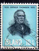 ISLANDA ICELAND ISLANDE ISLAND 1970 ICELANDIC NURSING ASSOCIATION GRIMUR THOMSEN 10k USED USATO OBLITERE' - Used Stamps