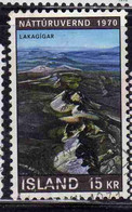 ISLANDA ICELAND ISLANDE ISLAND 1970 EUROPEAN NATURE CONSERVATION YEAR LAKAGIGAR 15k USED USATO OBLITERE' - Oblitérés