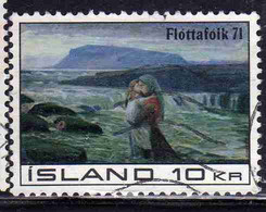 ISLANDA ICELAND ISLANDE ISLAND 1971 BENEFIT OF REFUGEES FLIGHT BY ASGRIMUR JONSSON 10k USED USATO OBLITERE' - Oblitérés