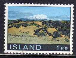 ISLANDA ICELAND ISLANDE ISLAND 1970 VIEWS LANDESCAPES SNAEFELLSSJOKULL MOUNTAIN 1k USED USATO OBLITERE' - Oblitérés