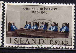 ISLANDA ICELAND ISLANDE ISLAND 1970 ICELANDIC SUPREME COURT 6.50k USED USATO OBLITERE' - Used Stamps