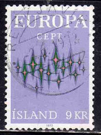 ISLANDA ICELAND ISLANDE ISLAND 1972 EUROPA CEPT UNITID 9k USED USATO OBLITERE' - Used Stamps
