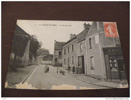 Lot 20...cpa.94 VAL DE MARNE.LA QUEUE EN BRIE.LA GRANDE RUE.belle Animation Et Beau Plan.ecrite Et Voyagée.1917 - La Queue En Brie