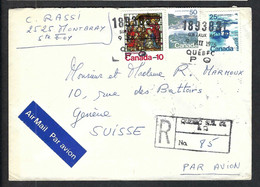 CANADA  P.A. 1976: LSC Rec. Par Avion De QUEBEC à GENEVE (Suisse) - Aéreo