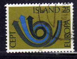 ISLANDA ICELAND ISLANDE ISLAND 1973 EUROPE CEPT UNITED 25k USED USATO OBLITERE' - Oblitérés