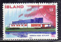 ISLANDA ICELAND ISLANDE ISLAND 1973 NORDIC SOOPERATION ISSUE HOUSE REYKJAVIK 9k USED USATO OBLITERE' - Oblitérés