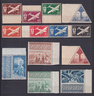 COTES DES SOMALIS - 1943/1946 - POSTE AERIENNE - YT N° 1/13 ** MNH - COTE = 37.5 EUR. - Ongebruikt