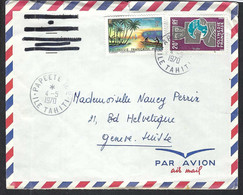 POLYNESIE FRANCAISE P.A. 1970: LSC Par Avion De Papeete (Ile Tahiti)à Genève (Suisse) - Storia Postale