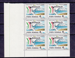 Roumanie - Yvert 3949 ** - Bloc De 6 - Expo Riccione 91 - Oiseaux - Valeur 3,60 Euros - Unused Stamps