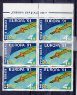 Roumanie - Yvert 3932 ** - Bloc De 6 - Europa 1991 - Valeur 27 Euros - Unused Stamps