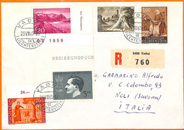 99311 - LIECHTENSTEIN - POSTAL HISTORY -  REGISTERED COVER To ITALY  1965 - Covers & Documents