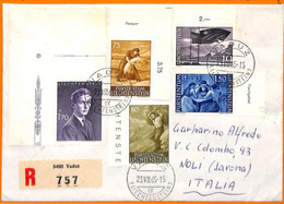 99312 - LIECHTENSTEIN - POSTAL HISTORY -  REGISTERED COVER To ITALY  1965 - Covers & Documents