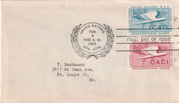 United Nations 1955 FDC - Lettres & Documents