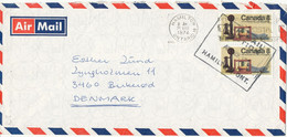 Canada Air Mail Cover Sent To Denmark 29-8-1974 - Luchtpost