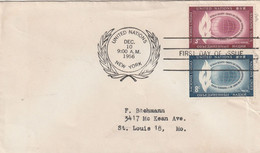 United Nations 1956 FDC - Cartas