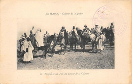 MAROC   -  Colonne De MOGADOR  -  M'TOUGUS Et Son Fils Au Devant De La Colonne   -  Tampon " Campagne Du Maroc " - Other & Unclassified