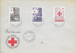 Finlande Finland Suomi - Cad 1er Jour Helsinki Helsingfors 17 3 51 - Yvert 375/377 - Red Cross Croix-Rouge - Don Du SANG - Medicina