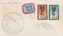 United Nations 1961 Air Mail Cover - Lettres & Documents