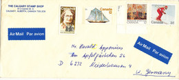Canada Cover Sent Air Mail To Germany 1983 ?? (the Ship Stamp Is Damaged) - Storia Postale