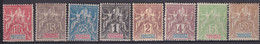 DAHOMEY - 1900/1901 - YVERT N°6/13 * MH - COTE = 104 EUR. - - Nuevos