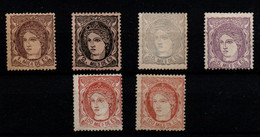 España Nº 103, 106ª/b, 102ª, 108. Año 1870 - Unused Stamps