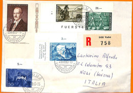 99325 - LIECHTENSTEIN - POSTAL HISTORY -  REGISTERED COVER To ITALY  1965 - Covers & Documents