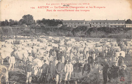 71-AUTUN- LA CASERNE CHANGARNIER ET LES RAMPARTS PARC DE RAVITAILLEMENT DES TROUPES - Autun