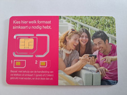 NETHERLANDS  GSM / T-MOBILE 3PEOPLE WITH PHONE / OLDER CARD/  /MINT   CHIP CARD  ** 10995** - [3] Sim Cards, Prepaid & Refills