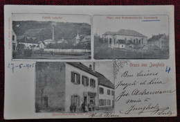CPA 1905 Gruss Aus Jungholz - Usine Latscha / Epicerie Deillos / Eglise De Tierenbach - Mulhouse