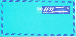 United Nations New York Aerogramme 15c In Mint Condition (hinged Mark On The Backside) - Aéreo