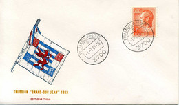 Z27-11 Luxembourg FDC N° 1030 Drapeaux   A Saisir !!! - Covers