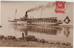 5517 Bateau à Vapeur "LA SUISSE"  NYONS NYON Monnot Paris 1923 - Veerboten