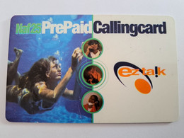 CURACAO NAF 25,- LADY UNDERWATER/ DARK  SERIAL NR/   PREPAID CALLINGCARD (RR)   EZ TALK THICK CARD    ** 11019 ** - Antille (Olandesi)