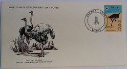 Niger 1978 FDC Animal Autruche Ostrich WWF Yvert 450 - Straussen- Und Laufvögel