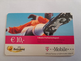 NETHERLANDS   € 10,-  T MOBILE /REFILL / EURO 2004 FOOTBAL      PREPAID  Nice Used  ** 11026** - Cartes GSM, Prépayées Et Recharges