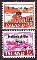 1953. Iceland. Flooding Netherlands. MNH. Mi. Nr. 285-86 - Nuevos