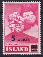 1954. Iceland. Hekla Surcharged. MNH. Mi. Nr. 292 - Nuevos
