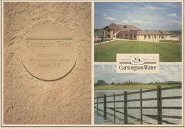 Carsington Water Inaugeration Queen Elizabeth II Stone Derby Postcard - Derbyshire