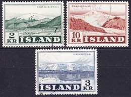 1957. Iceland. Landscapes. Used. Mi. Nr. 316-18 - Used Stamps