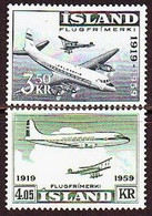 1959. Iceland. Icelandic Civil Aviation, 40 Years. MNH. Mi. Nr. 333-34 - Neufs