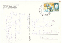 1955 CARTOLINA LE DUE TORRI - Storia Postale