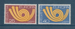 ⭐ Suisse - YT N° 924 Et 925 ** - Neuf Sans Charnière - 1973 ⭐ - Unused Stamps