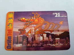 NETHERLANDS   FL. 25,- / ORIENTEL / DRAGON / OLDER CARD    PREPAID  Nice Used  ** 11035** - [3] Handy-, Prepaid- U. Aufladkarten