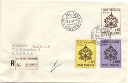 Vaticano 1963 - Sede Vacante Su Buste Viaggiate Il Primo Giorno Di Emissione E Ultimo Giorno Di Validità - Used Stamps