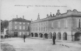 MONTECH - Place De L'Hôtel De Ville Et Orphelinat Larramet - Animé - Montech