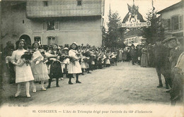 VOSGES  CORCIEUX Arc De Triomphe érigé Pour L'arrivée Du 158e Infanterie - Corcieux